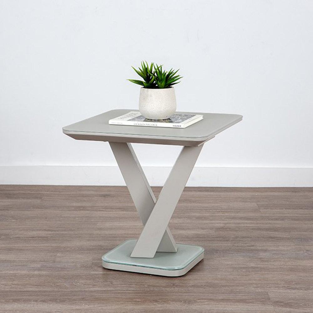 Aragon Matt Grey Lamp Table