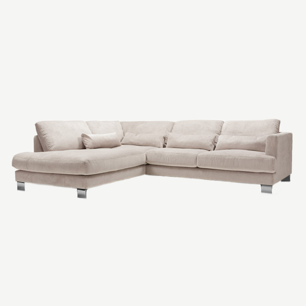 Brandon Corner Sofa 1 in Lilac-Beige-Left-Hand-Facing