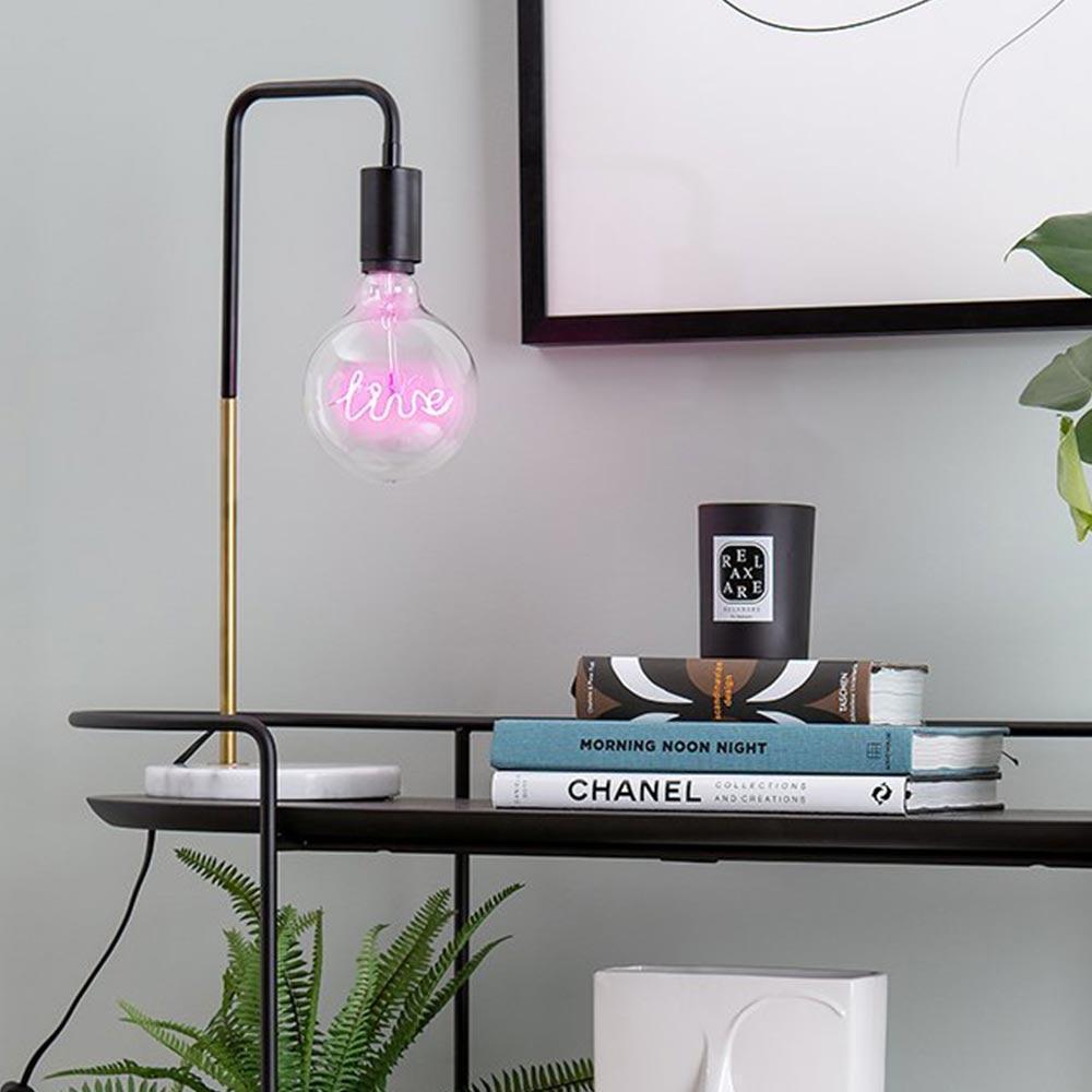 Live Text Light Bulb
