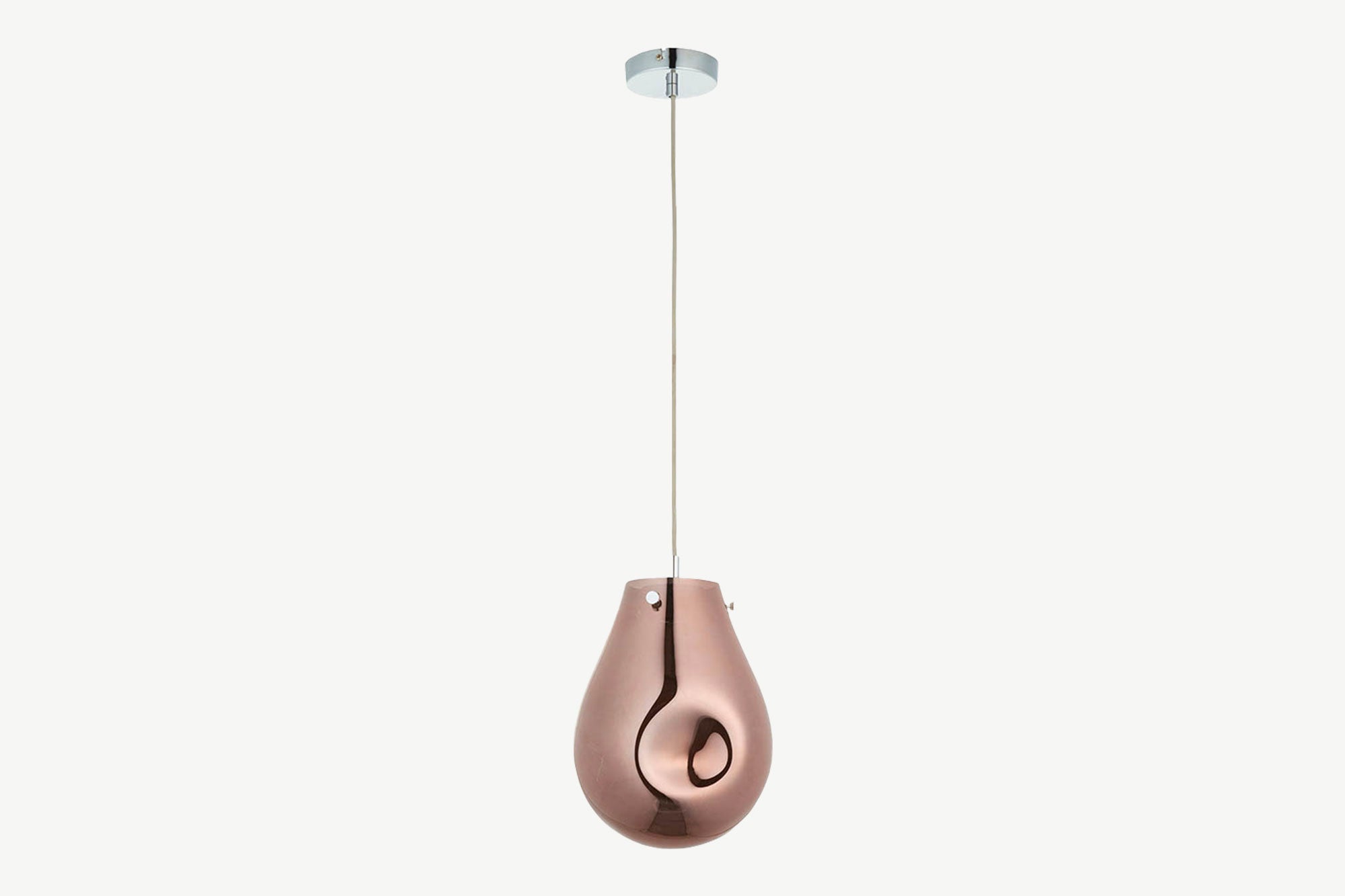 METALLIC COPPER GLASS PENDANT
