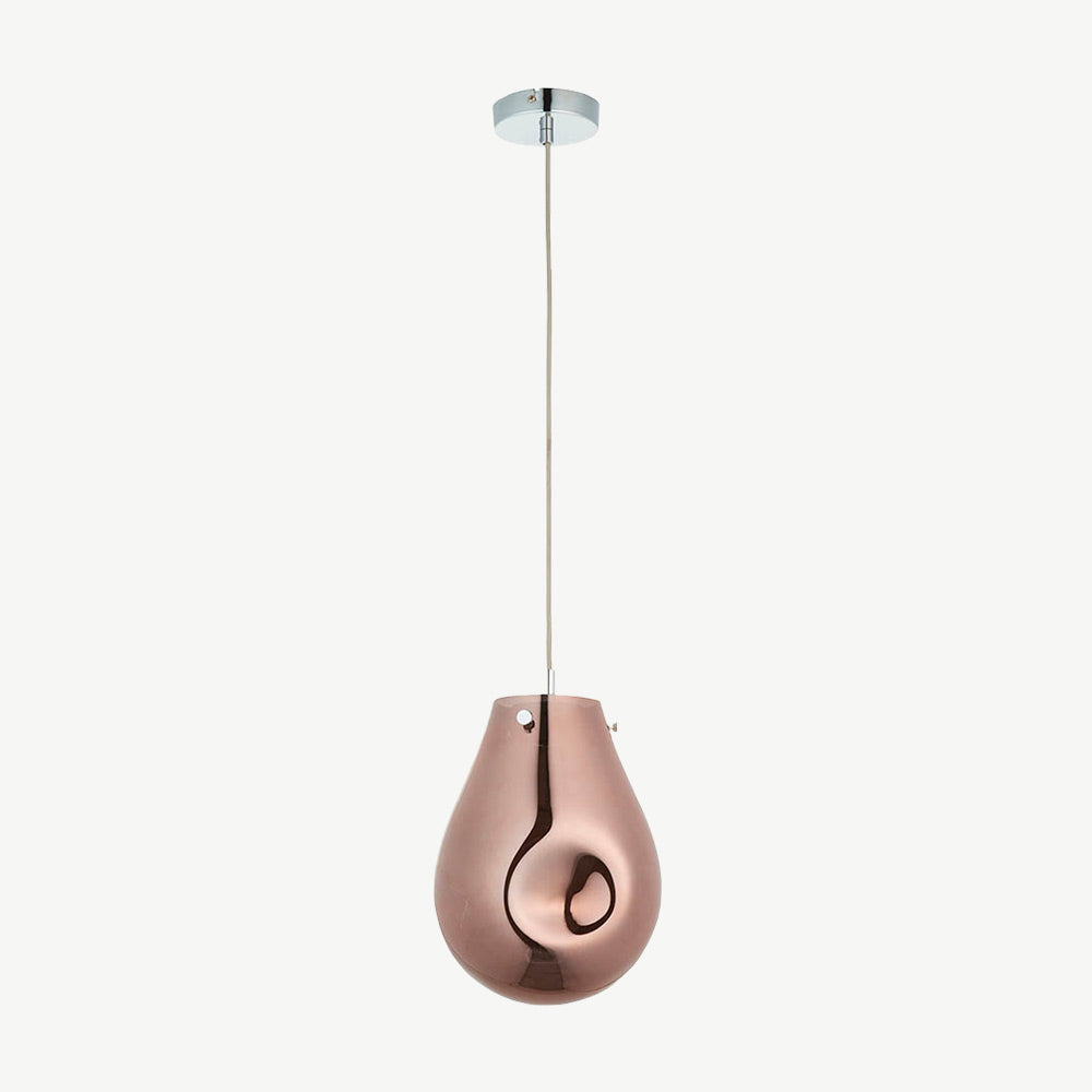 METALLIC COPPER GLASS PENDANT
