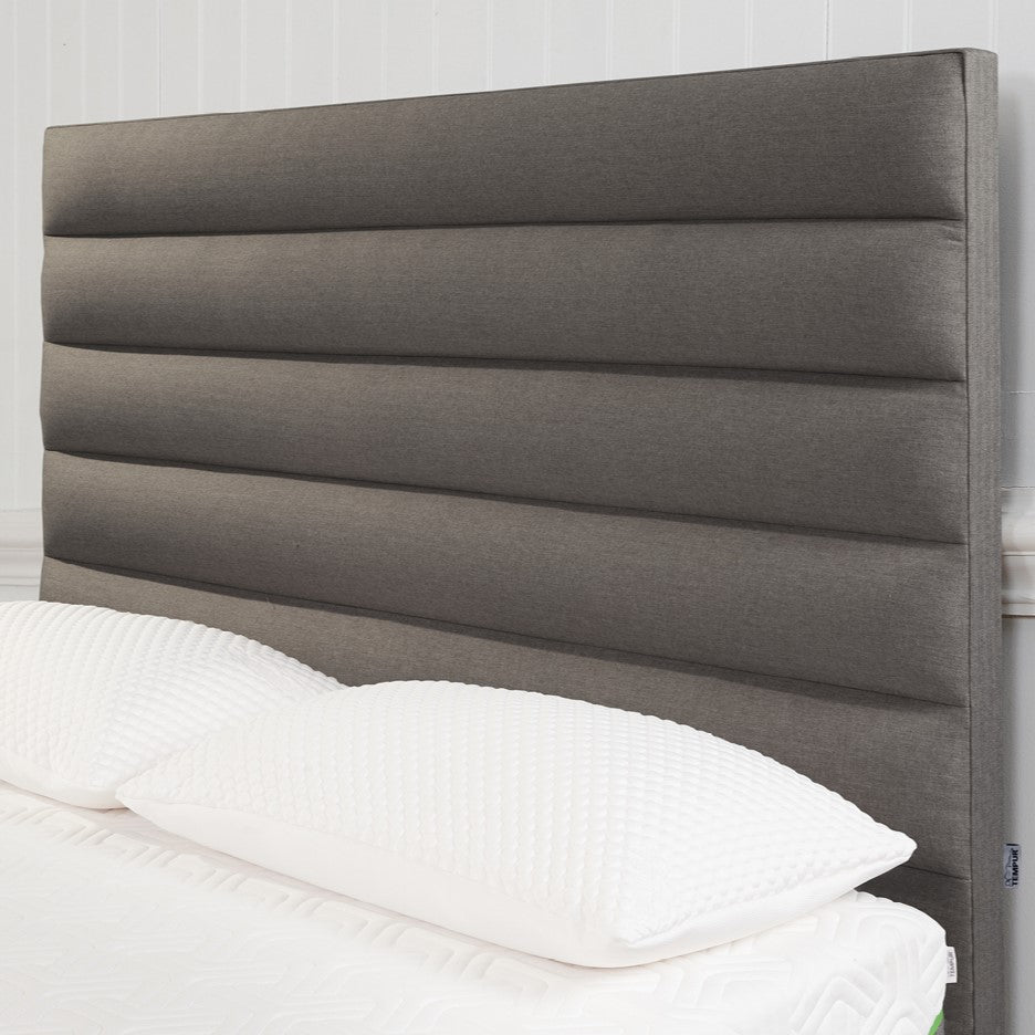 TEMPUR¬¨¬®¬¨¬Æ‚Äö√†√∂‚àö√∫ Moulton Panelled Headboard in Tweed-Grey