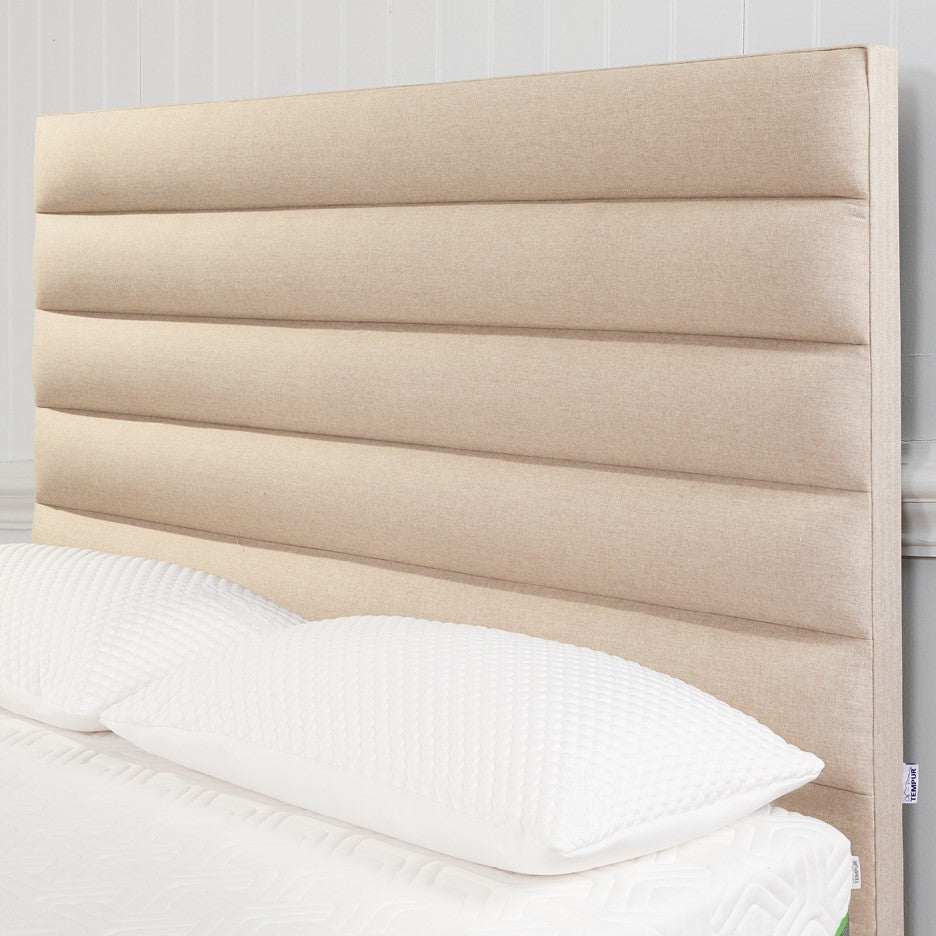 TEMPUR¬¨¬®¬¨¬Æ‚Äö√†√∂‚àö√∫ Moulton Panelled Headboard in Tweed-Malt