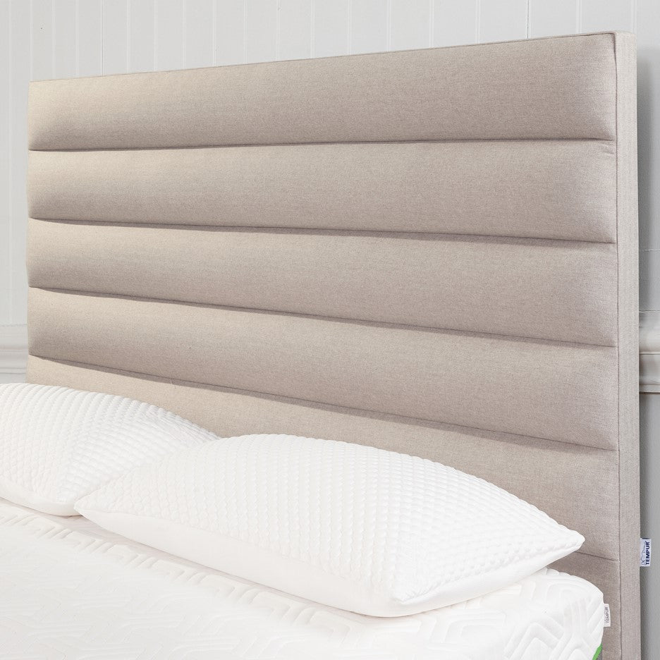 TEMPUR¬¨¬®¬¨¬Æ‚Äö√†√∂‚àö√∫ Moulton Panelled Headboard in Tweed-Moonlight
