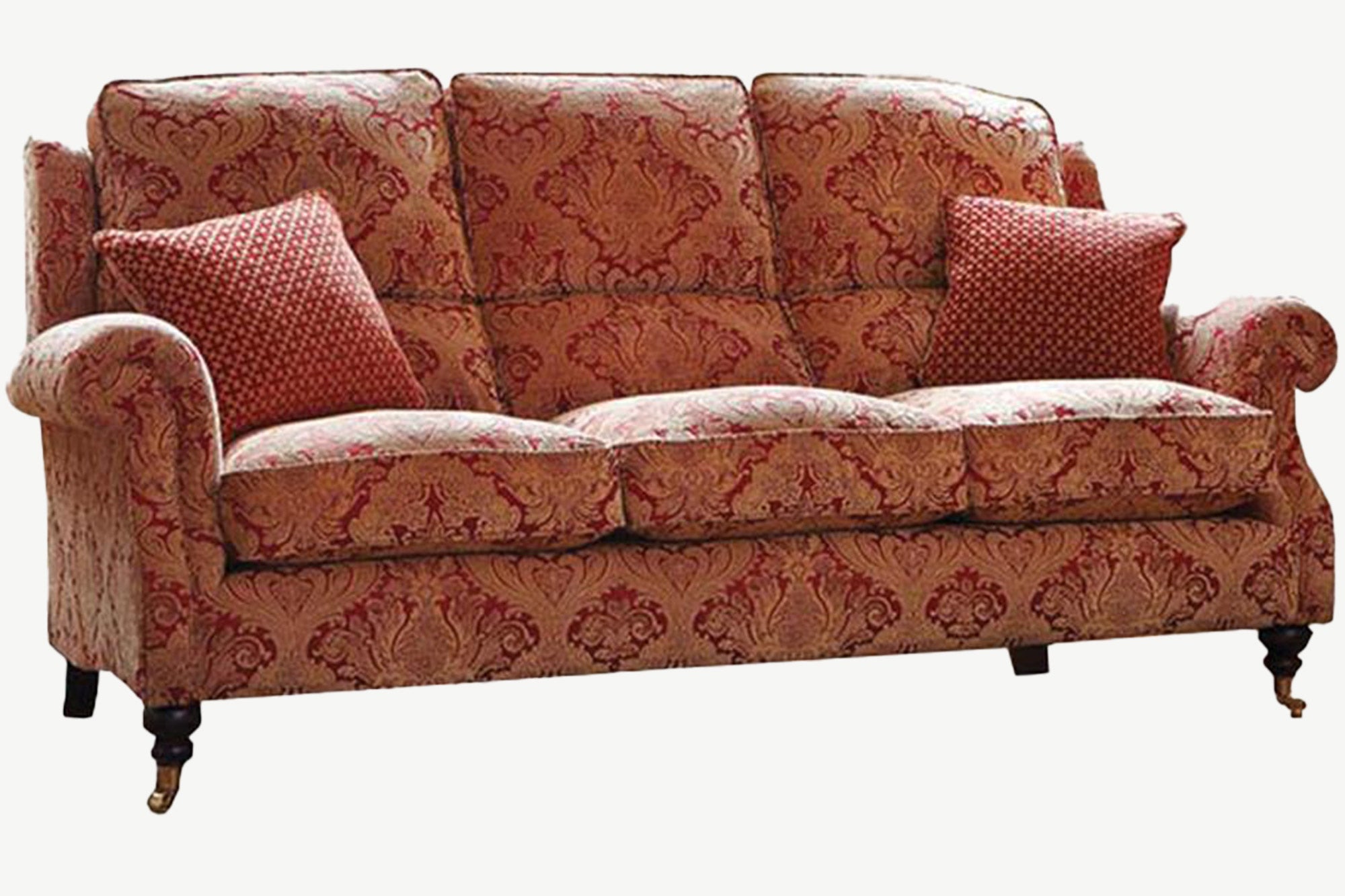 Oakham 3 Seater Sofa Landscape in Galley-Medallion-Red