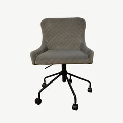 Grey Velvet Ottowa Office Chair