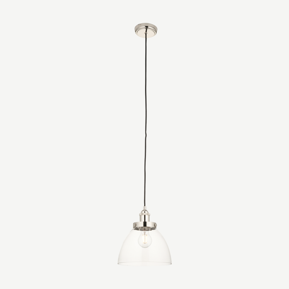 Whirley Clear Glass Pendant