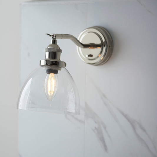Whirley Clear Glass Wall Light