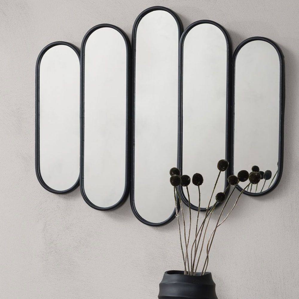 Small Stacked Oval Mirror